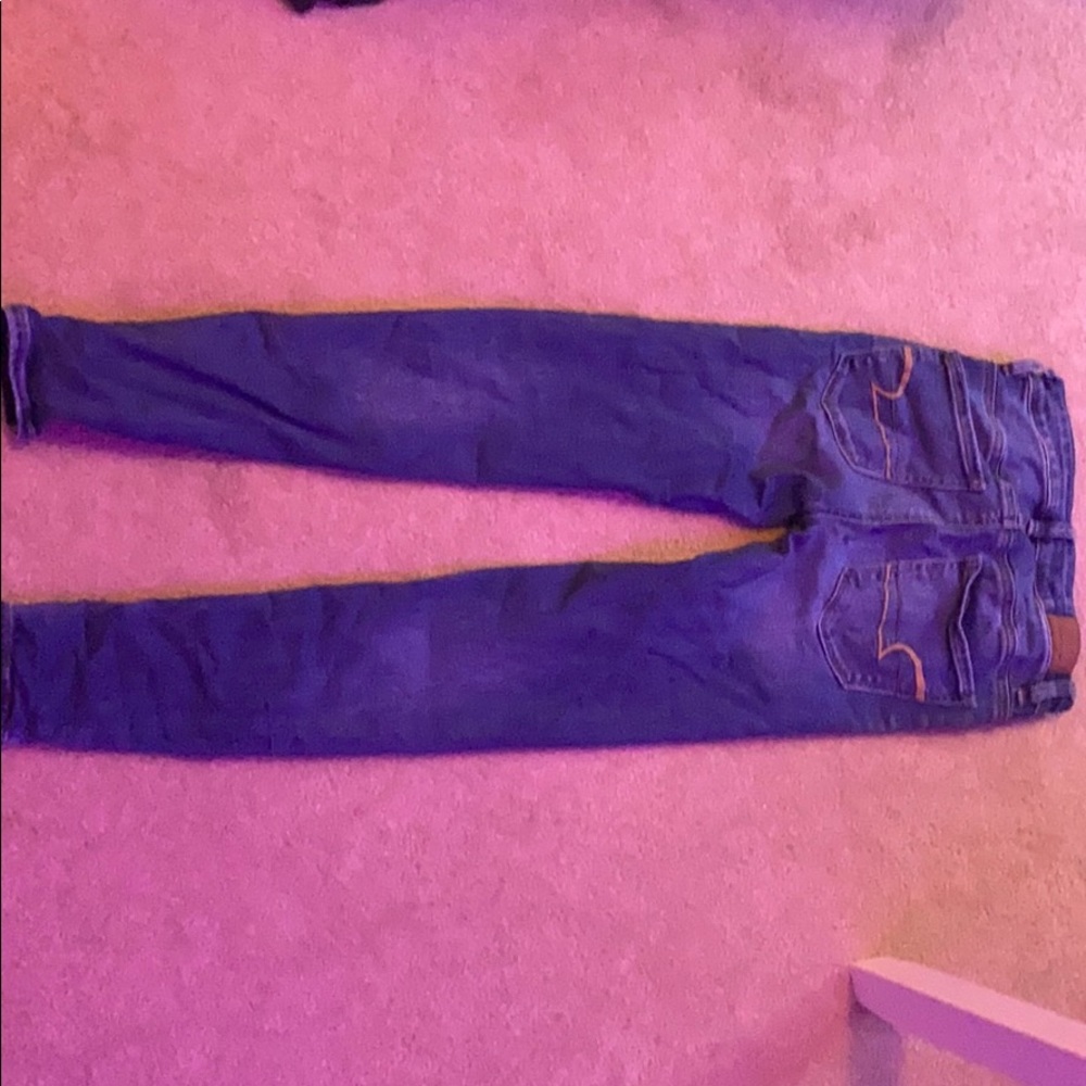 Worn few times. American Eagle light wash jeans. - Picture 2 of 3